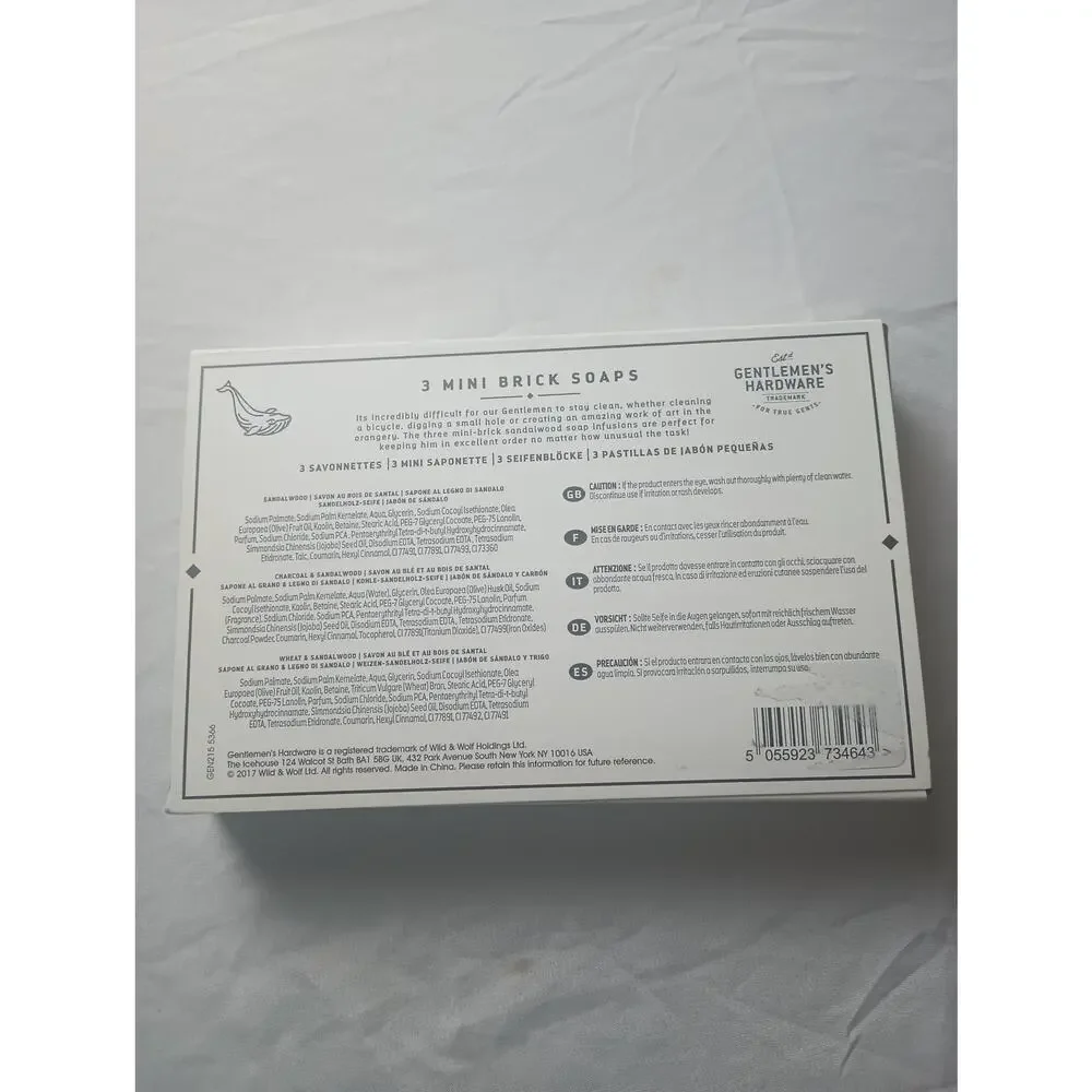 Gentlemens Hardware Soap Brick‎ Wall 3 Mini Brick Soap Sandalwood